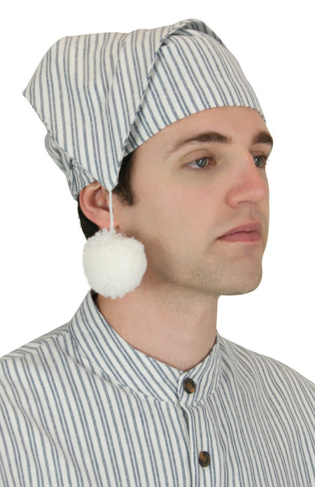 Killian Flannel Nightcap - Blue Stripe