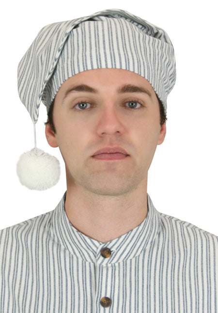 Killian Flannel Nightcap - Blue Stripe