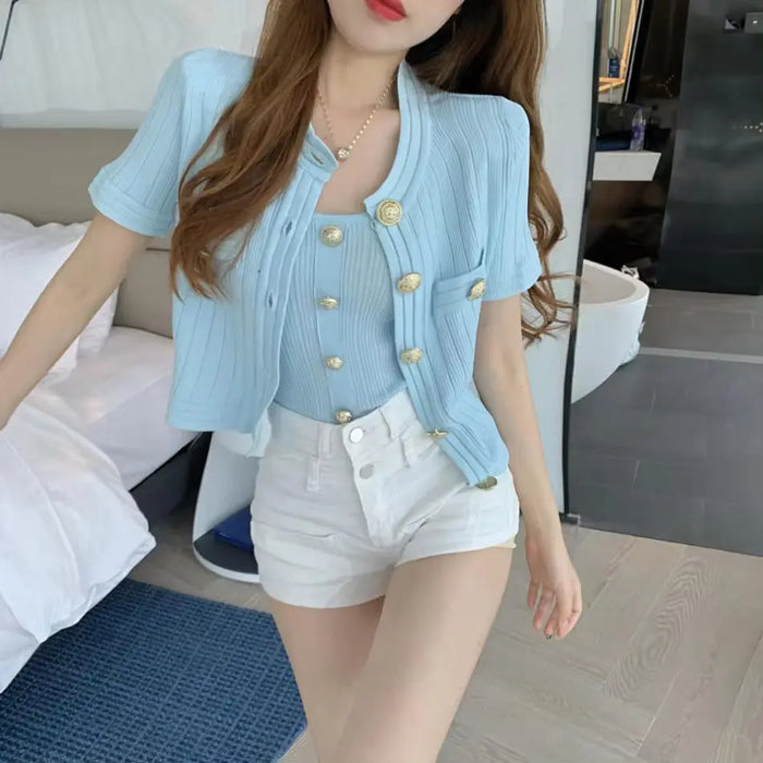 Korean Knit Button Top/Cardigan fashionnsio