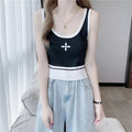 Knitted Color block Tank Top fashionnsio