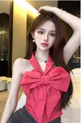 Big Bow Halter Top fashionnsio