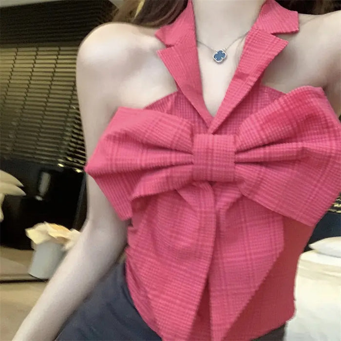 Big Bow Halter Top fashionnsio