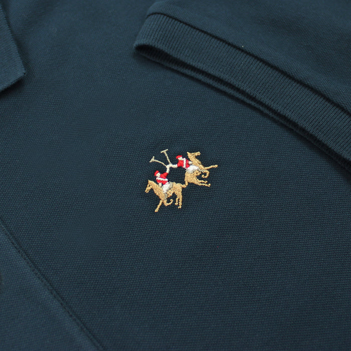 La Martina - Slim Fit SS Polo Shirt in Navy - Nigel Clare