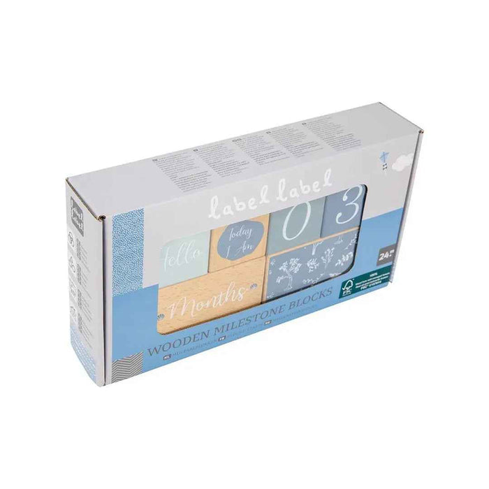 Label Label® Lesene kocke Milestone Blue Label Label