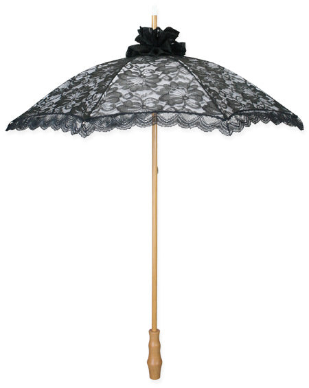 Lace Parasol - Black Overlay