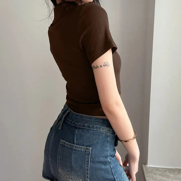 Lace-up Cut Out Top fashionnsio