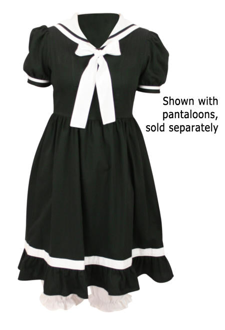 Ladies 1900s Bathing Suit - Black/White