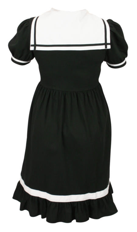 Ladies 1900s Bathing Suit - Black/White