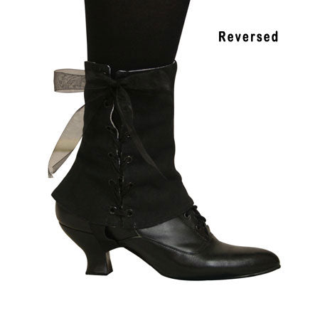 Ladies Spats - Silver Brocade (One Pair)