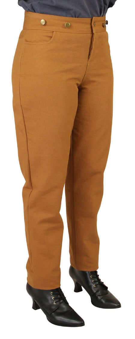 Ladies Classic Canvas Pants - Brown