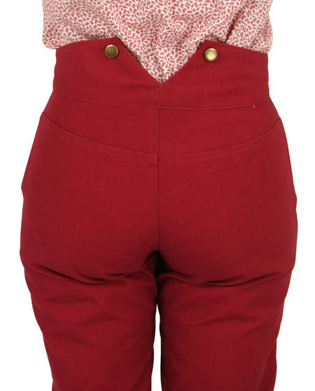 Ladies Classic Canvas Pants - Red