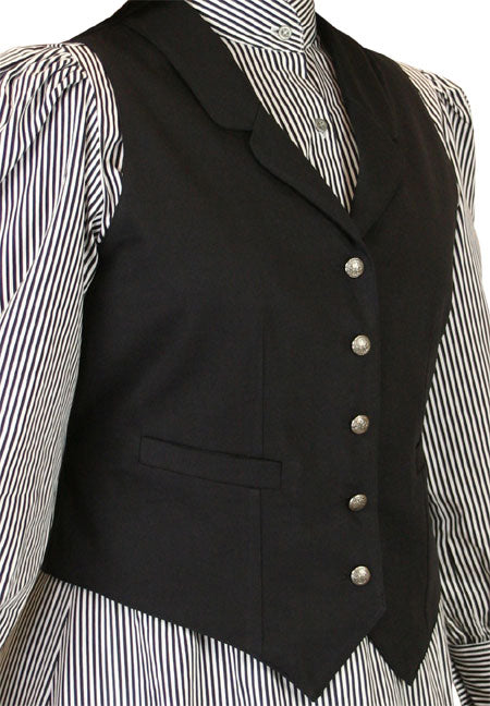 Ladies Classic Canvas Vest - Black