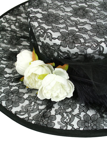 Ladies Day Hat - Black/White