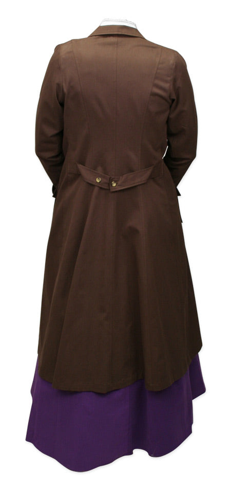 Ladies Car Coat - Chocolate Twill