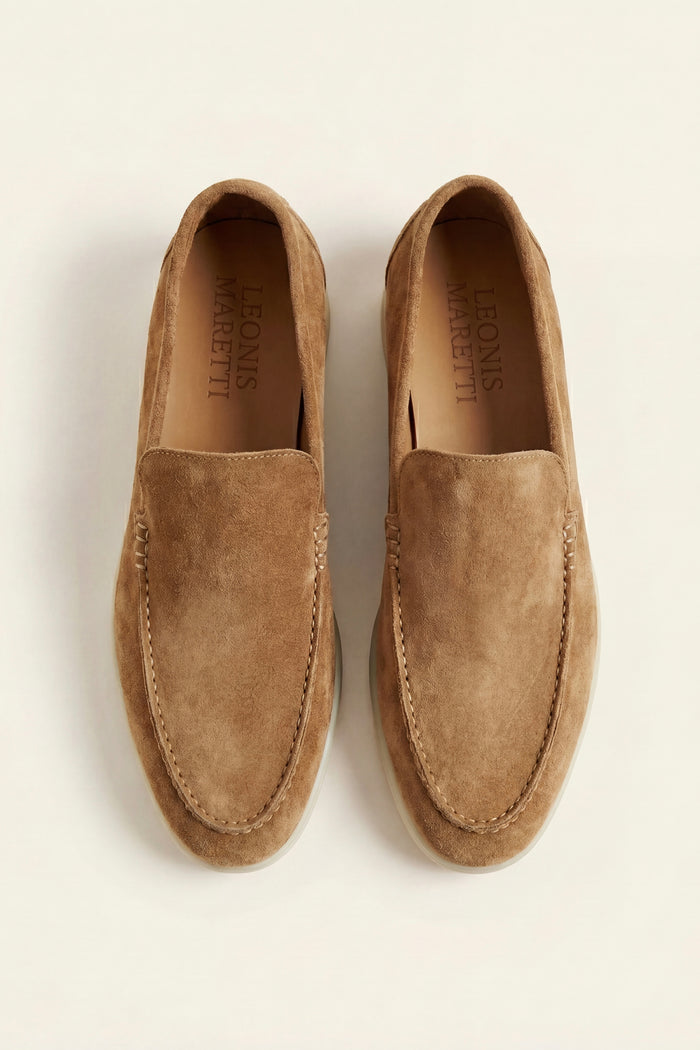 Leonis Suede Loafers Camel