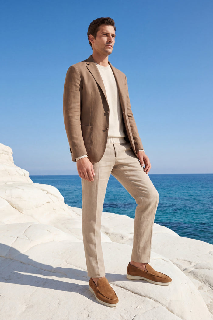 Leonis Suede Loafers Camel