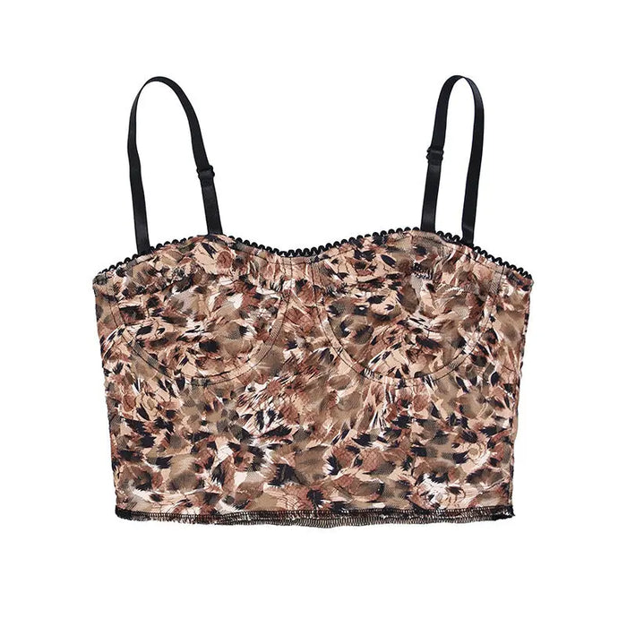 Leopard Print Crop Top fashionnsio