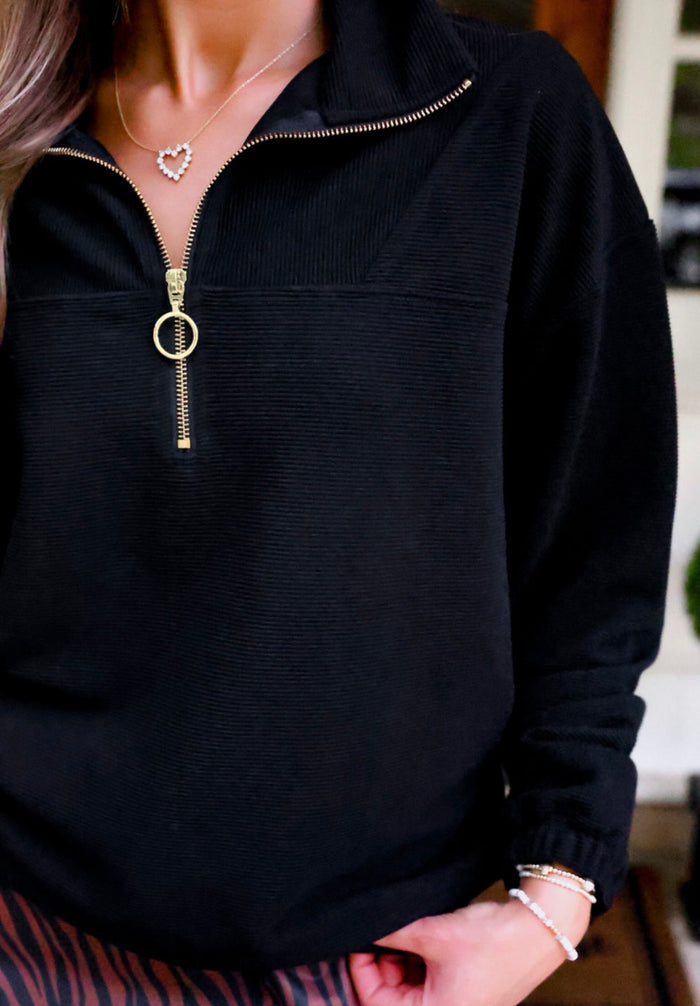 Levi Ribbed 1/4 Zip