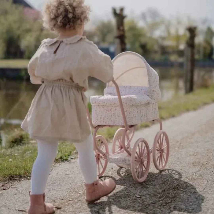 Little Dutch® Klasičen voziček za Punčko Soft Flowers Little Dutch