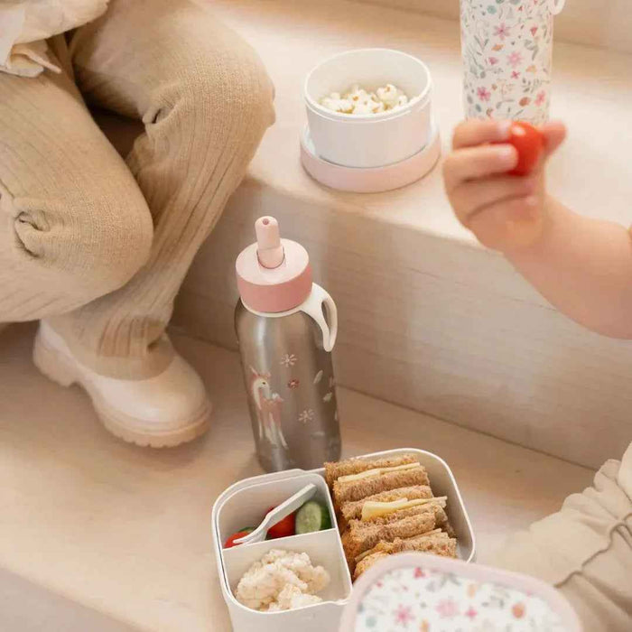 Little Dutch® Otroška steklenička iz nerjavečega jekla flip-up Fairy Garden 350ml Little Dutch