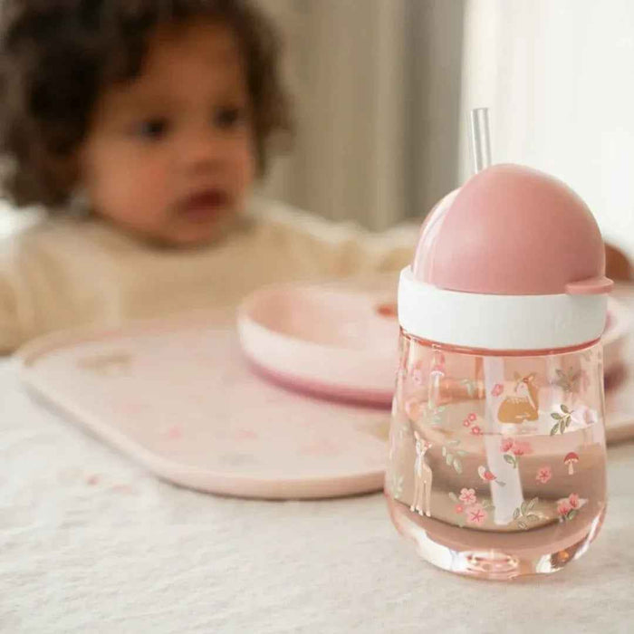 Little Dutch® Steklenička s slamico Fairy Garden 300ml Little Dutch