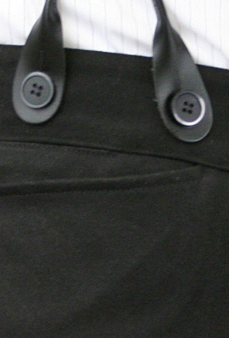 Livingston Black Brushed Cotton Trousers