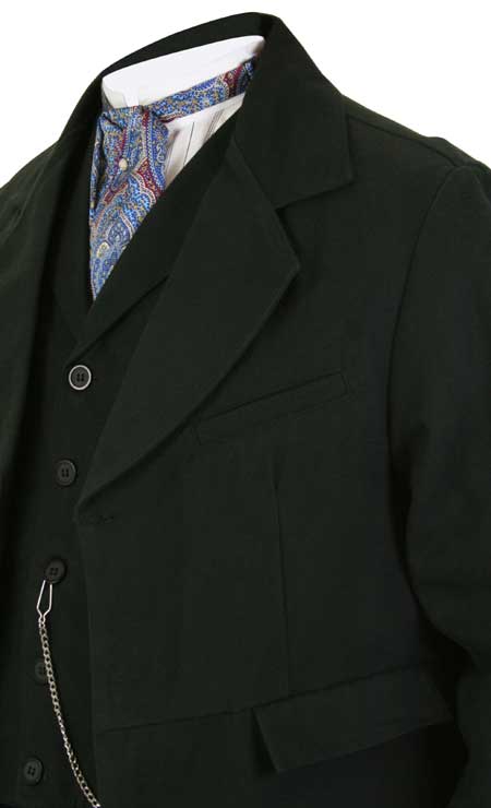 Livingston Old West Marshall Coat - Black