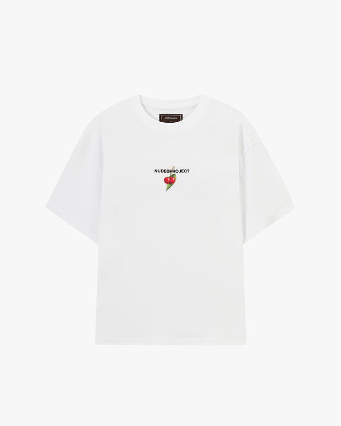 Locally Hated Cherry Tee White