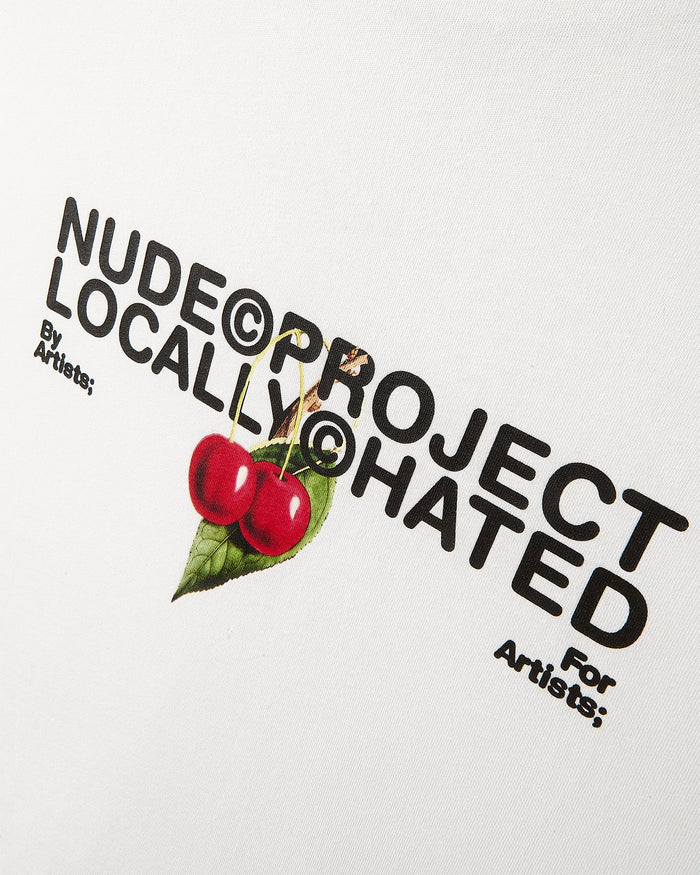 Locally Hated Cherry Tee White