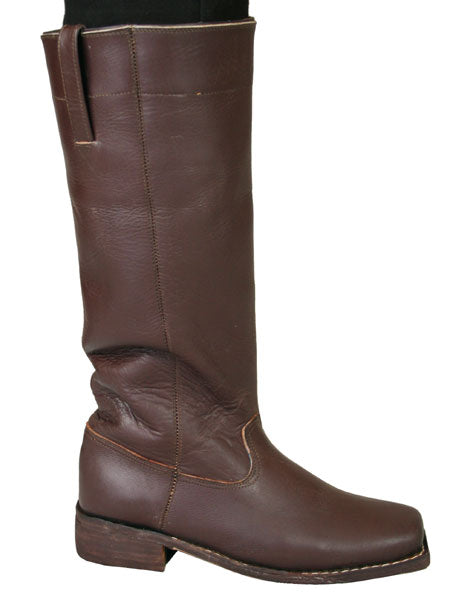Mens Long Riding Boot - Brown Leather