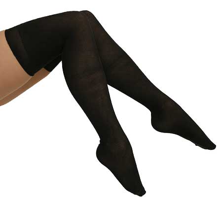 Long Socks - Black Silk