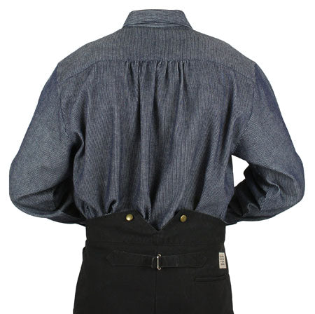 Longview Bib Shirt - Denim Stripe