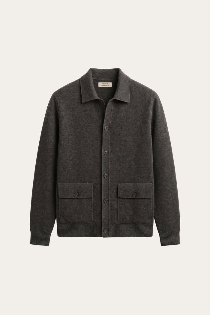 Lorenzo Cashmere Cardigan Dark Grey