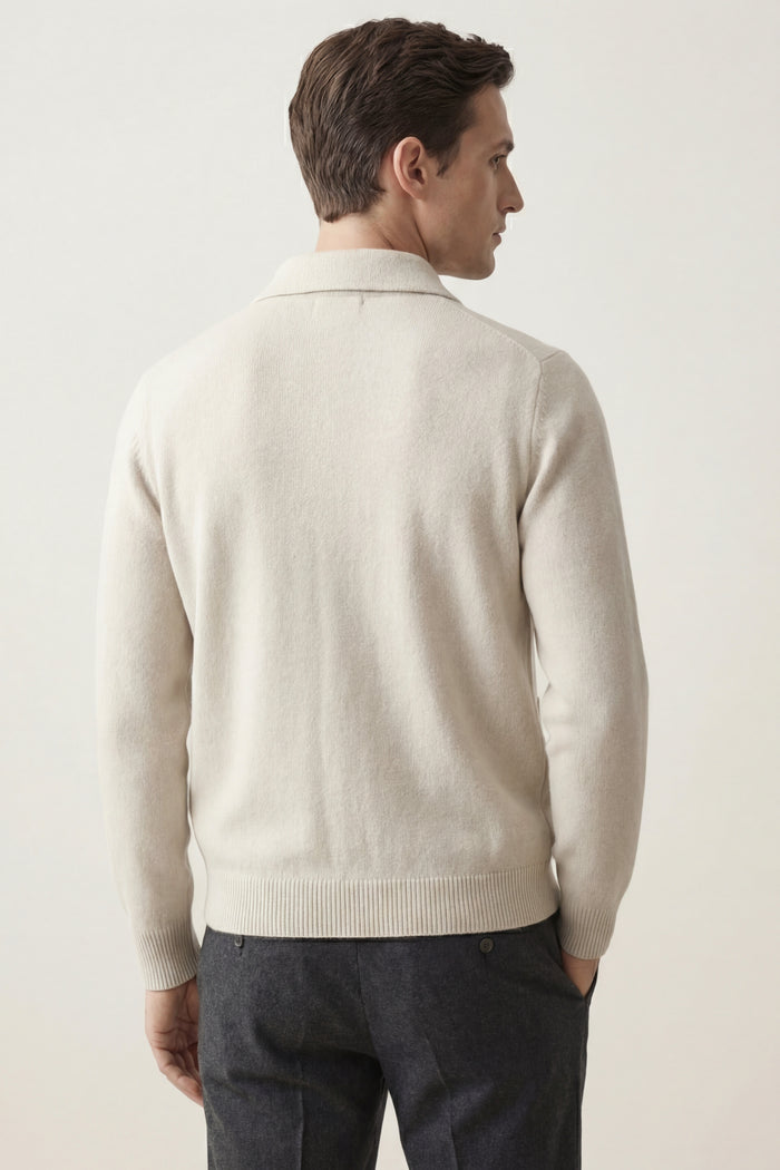 Lorenzo Cashmere Cardigan Ivory