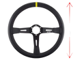 LTEC 3-Spoke Leather Steering Wheel 350mm – 65mm Dish (FIA Approved) - Sim Race Webshop B.V.