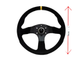 LTEC 3-Spoke Steering Wheel Suede 330mm – Flat Dish - Sim Race Webshop B.V.