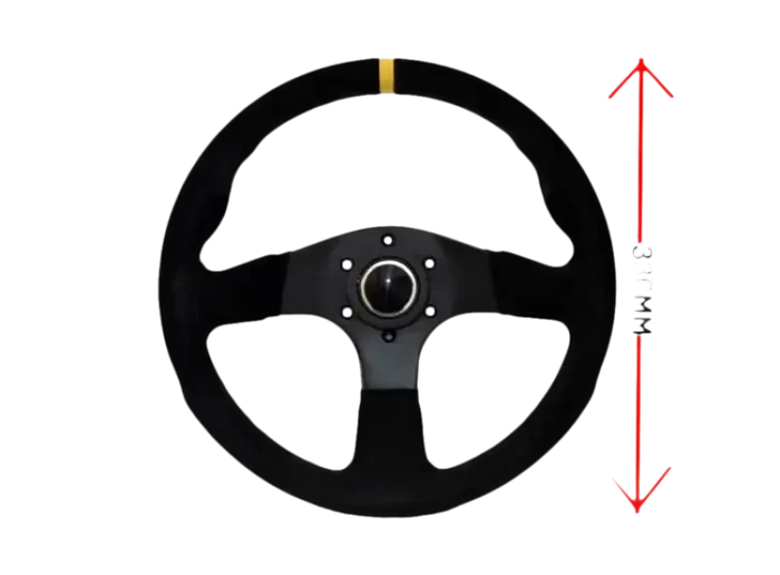 LTEC 3-Spoke Steering Wheel Suede 330mm – Flat Dish - Sim Race Webshop B.V.