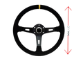 LTEC 3-Spoke Suede Steering Wheel – 330mm | 65mm Dish - Sim Race Webshop B.V.