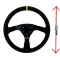 LTEC 3-Spoke Suede Steering Wheel – 350mm Flat (FIA Approved) - Sim Race Webshop B.V.