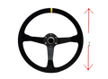 LTEC 3-Spoke Suede Steering Wheel – 380mm | 65mm Dish - Sim Race Webshop B.V.