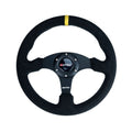 LTEC BAS ECO Steering Wheel Suede 330mm – Flat 3-Spoke Racing Wheel - Sim Race Webshop B.V.