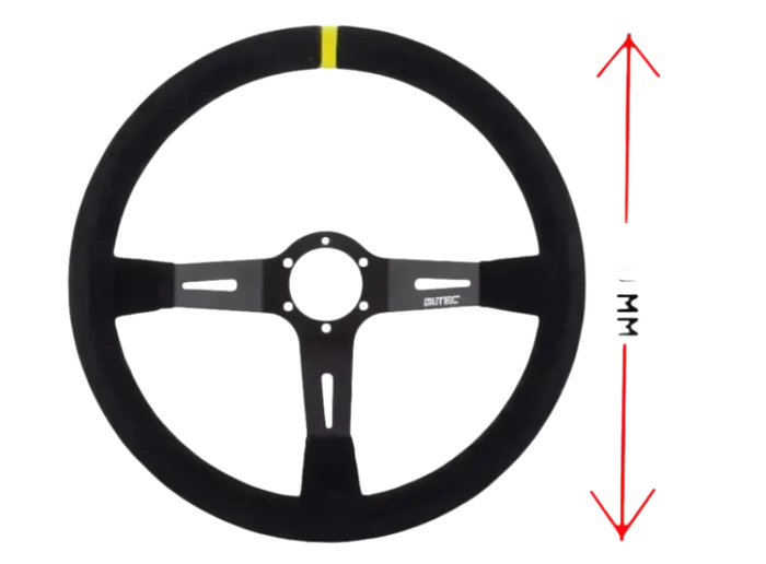 LTEC Suede Steering Wheel – 350mm | 65mm Dish (FIA Approved) - Sim Race Webshop B.V.