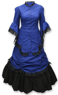 Lucille Walking Suit - Royal Blue Leaf