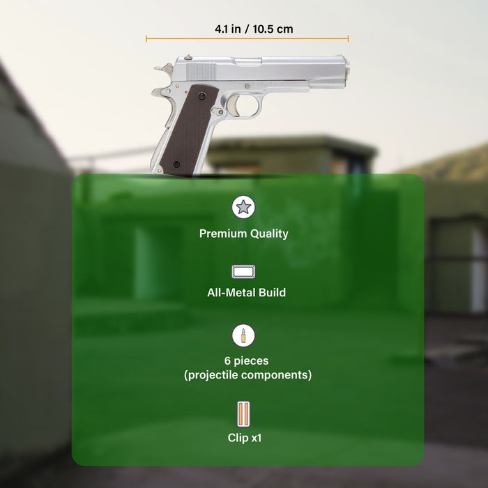 M1911 - Silver - Wolfhound Tactical Miniature Pistol Model
