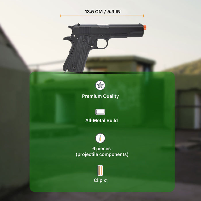 M1911 1:1.67 Scale- Black - Wolfhound Tactical Miniature Pistol Model