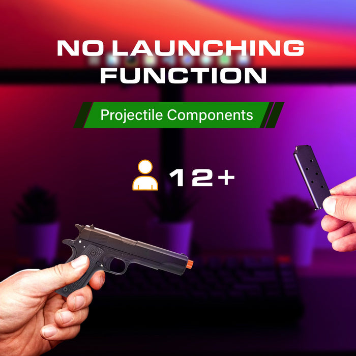 M1911 1:1.67 Scale- Black - Wolfhound Tactical Miniature Pistol Model