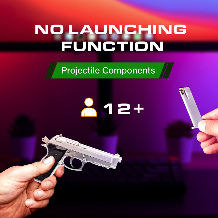 M92 Beretta - Silver - Wolfhound Tactical Miniature Pistol Model