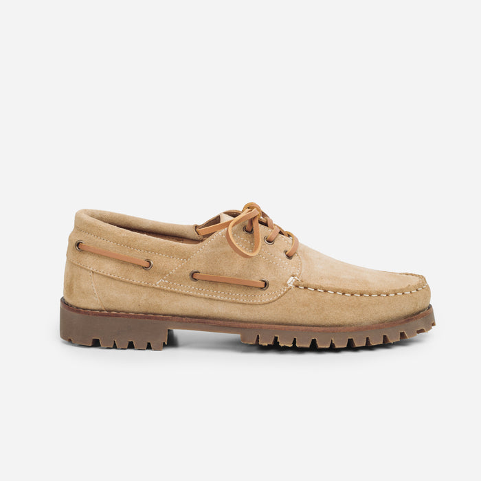 MARBLEHEAD LUG BOAT SHOE - SAND SUEDE