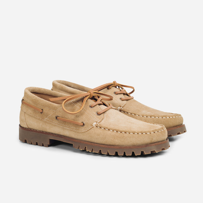 MARBLEHEAD LUG BOAT SHOE - SAND SUEDE