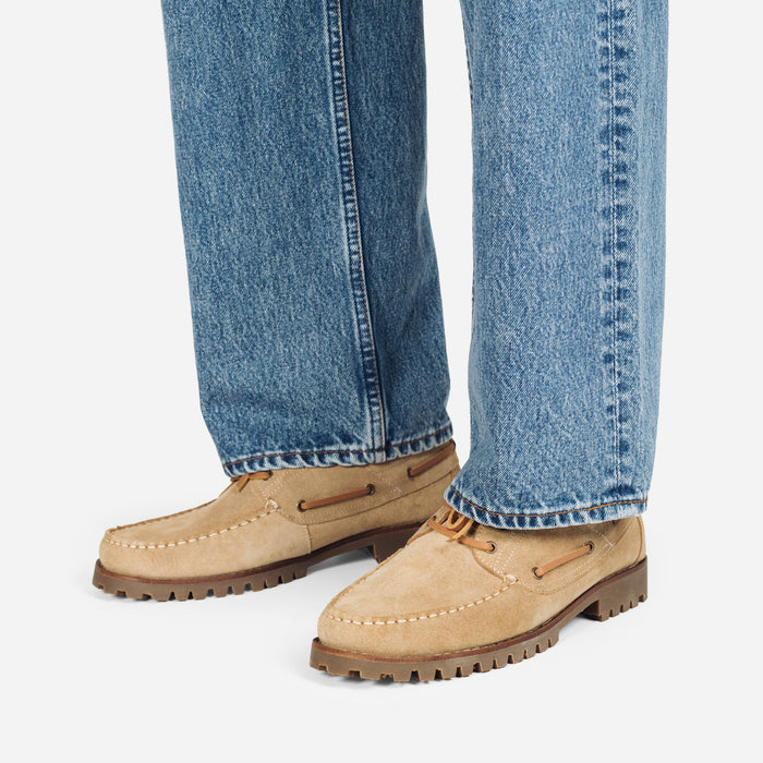 MARBLEHEAD LUG BOAT SHOE - SAND SUEDE